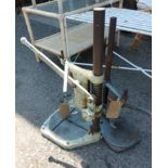 A Stanley drill stand - sold with a vintage Black & Decker similar