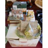 Two boxed Lilliput Lane models comprising Village School and Penny Sweets - sold with a smaller