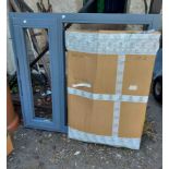 An as new painted wood framed window with packed double glazed inserts - 1.1m wide