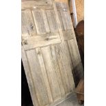 A pair of old stripped pine six panel doors - 90cm X 2.12m