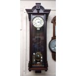 A reproduction mahogany cased regulator wall clock by Julian Stanton of Winchester, with large