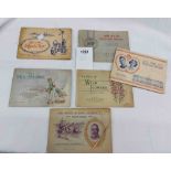 Six complete sets of cigarette cards stuck down in albums - all Imperial Tobacco series