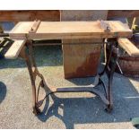 A vintage Drake freestanding mangle base