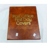 A brown ring bound album containing a collection of FDCs dating from late 1960's-1980's - sold