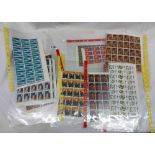 A small collection of full and part sheets of pre-decimal and decimal GB stamps including 4d