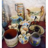 A quantity of ceramic items comprising Torquay pottery including Watcombe, Longpark, Aller Vale,