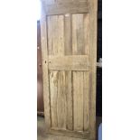 An old stripped pine four panel internal door - 80cm X 2.03m