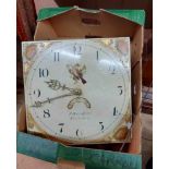 A 19th Century longcase clock movement, the 28cm painted square dial marked for P. Bradford,
