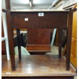 An early 20th Century stained wood locker piano stool with sheet music contents