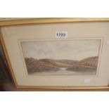 A gilt framed watercolour entitled 'Fishcombe Cove, Brixham' - details verso