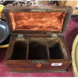 A 19th Century mahogany tea caddy with re-fitted interior