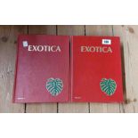 Two volumes of Exotica International Series 4 pictorial cyclopedia of exotic plants from tropical