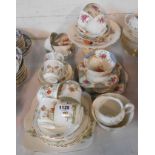 A Heathcote bone china part tea set - sold with a Grosvenor china similar, etc.