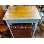 A 60cm vintage part painted school desk