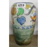 A Royal Doulton Brangwyn Ware vase decorated with stylised flowerheads - from a design by Frank