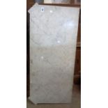 An old serpentine white marble top