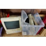 A vintage Amstrad 512K PCW9512 personal computer word processor with monitor, keyboard and printer -