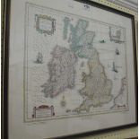 Willem and Johan Blaeu: a Hogarth framed reprint map of the British Isles