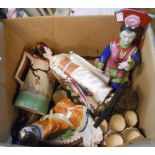 A box containing a quantity of assorted ceramic, glass and other collectable items including