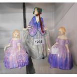 Three Royal Doulton figurines comprising Sweet Anne HN1318, Rose HN1416 and Marie HN1370 - various