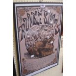 A framed signed Rumble Strips (Tavistock band) poster dating from 2007 - glass a/f - with NME