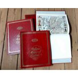 Four binders containing reproduction antique maps of Britain