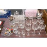 A quantity of assorted glassware including drinking glasses, etc.