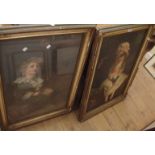 A pair of gilt framed large format coloured Pears prints, one 'Bubbles', the other 'Cherry Ripe'