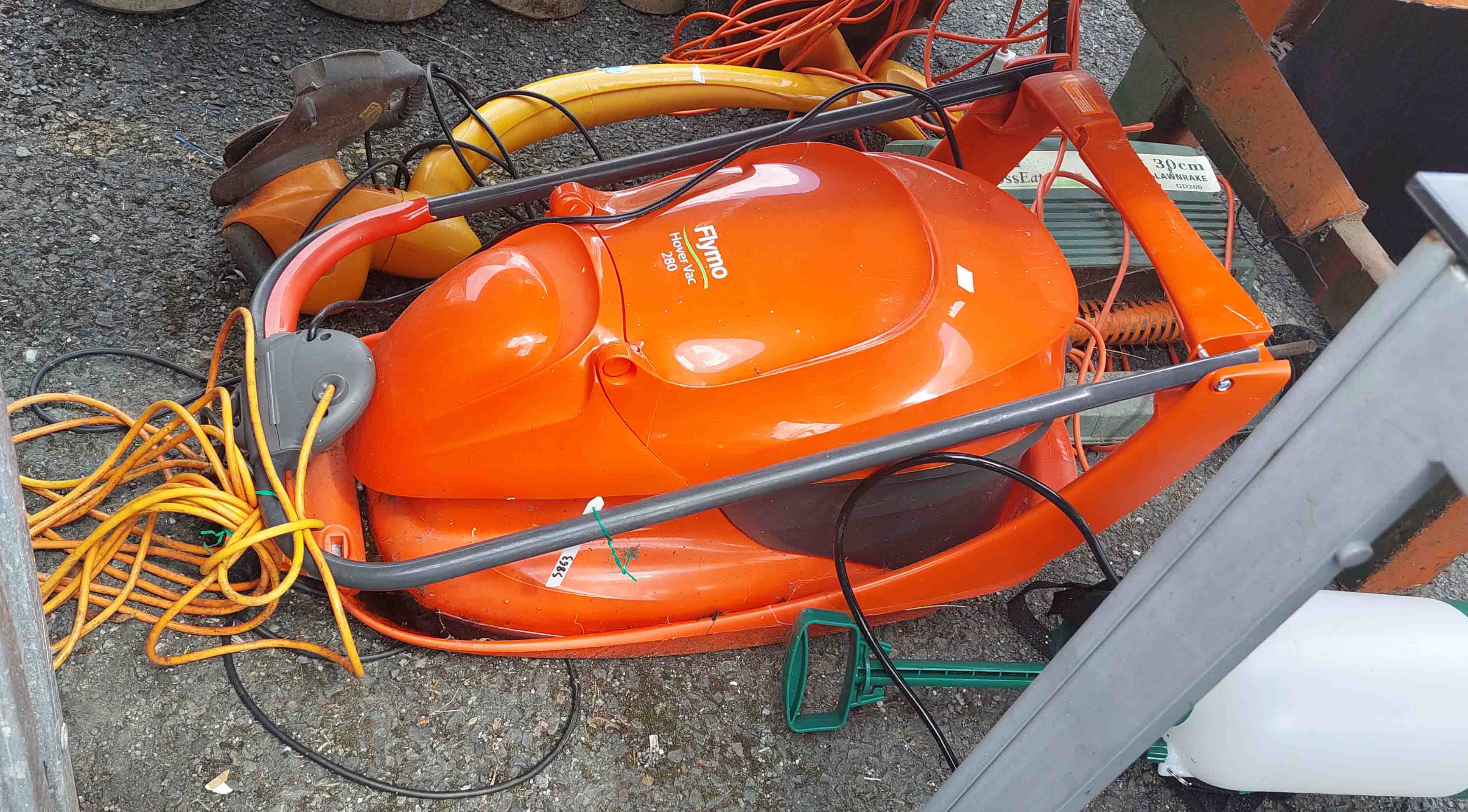 A Flymo Hover Vac 280 lawn mower