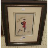 A small framed mixed media drawing '27th Inniskillings' - signed and dated 1909