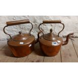 Two large Victorian copper kettles