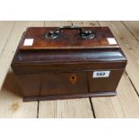 A 19th Century mahogany tea caddy with re-fitted interior