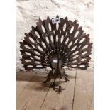 A blacksmith made metal peacock