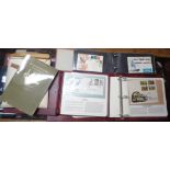 A red Sumner Collection ring bound album containing British Commonwealth FDCs - sold with another