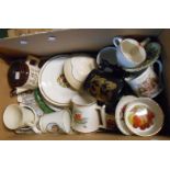 A box containing a quantity of Royal and other commemorative china including George V, Edward VII,