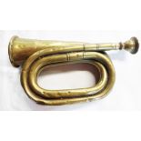 An old miniature brass bugle marked for Ward & Sons, Liverpool