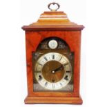 A 20th Century walnut cased bracket clock with dial marked for retailer Asprey and with Elliott of