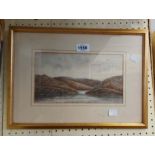 A gilt framed watercolour entitled 'Fishcombe Cove, Brixham' - details verso