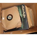 A box containing a quantity of 78rpm and other records