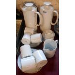 A vintage Thomas, Germany porcelain coffee set with white glaze finish and gilt highlighting