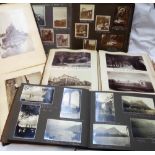 Four albums containing collections of late Victorian and 20th Century family photographs and some