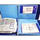 A blue Sumner Collection album containing a collection of History of Flight mint world stamps in