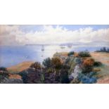 Mildred Paul: a gilt framed watercolour entitled 'Daddy Hole, Torquay' - signed