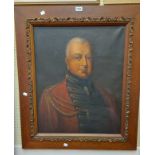 A late 19th Century oak framed oil on canvas portrait of 'General Nicholas Nepean', bearing