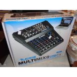 An Alesis Multimix 8 USBFX 8 channel mixer