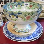 A small collection of assorted ceramic items comprising Royal Worcester plate with hand painted