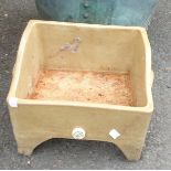 A late 19th Century stoneware dog water bowl with replacement stopper