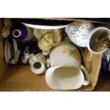 A box containing a quantity of assorted ceramic and other collectable items including Chinese