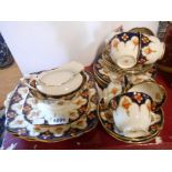 A Royal Albert bone china part tea set including cups and saucers, plates, cream and sugar, etc.