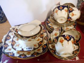 A Royal Albert bone china part tea set including cups and saucers, plates, cream and sugar, etc.